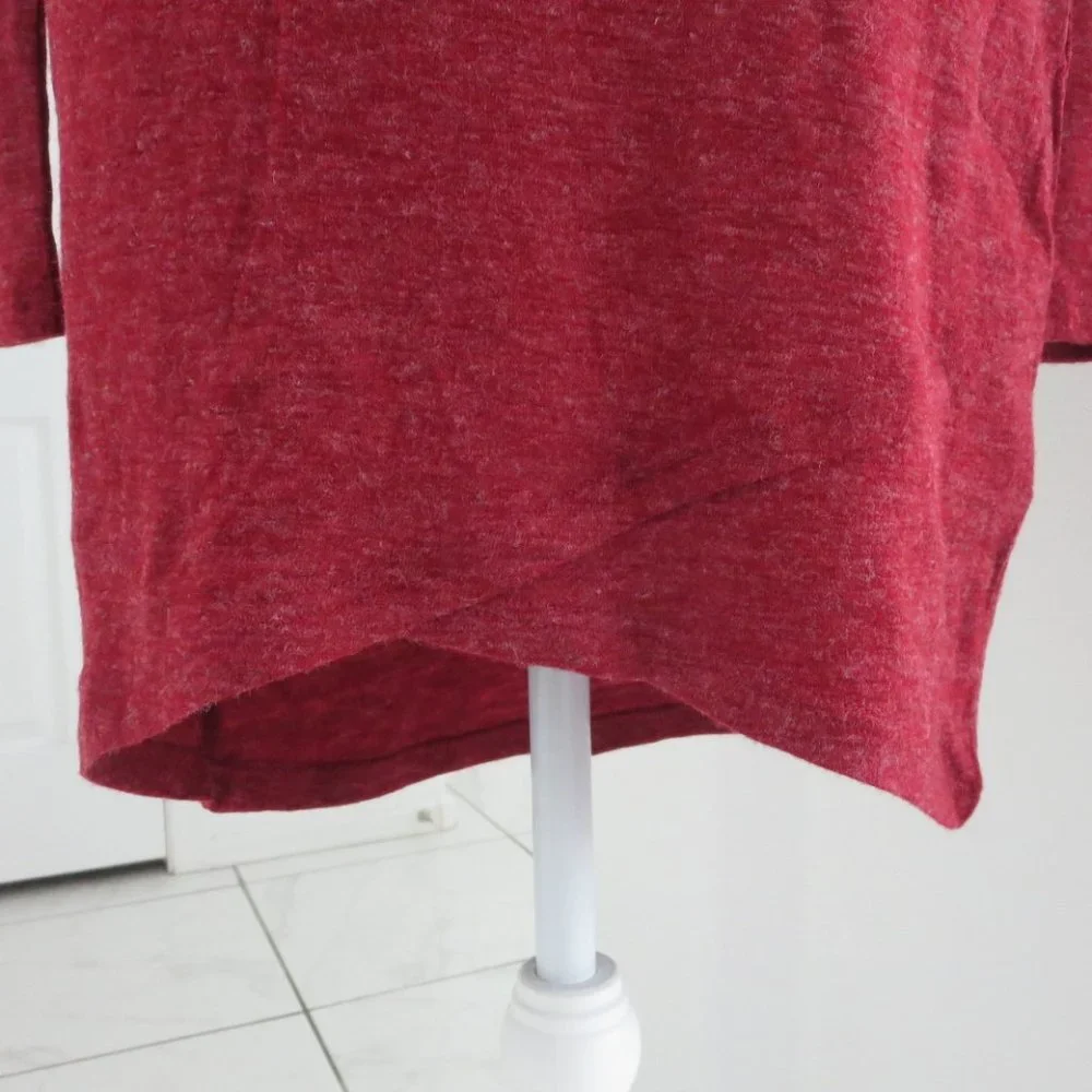 New LISTICLE Sexy Sweater Mini Dress Heathered Red Form Fitting M - Picture 6 of 13